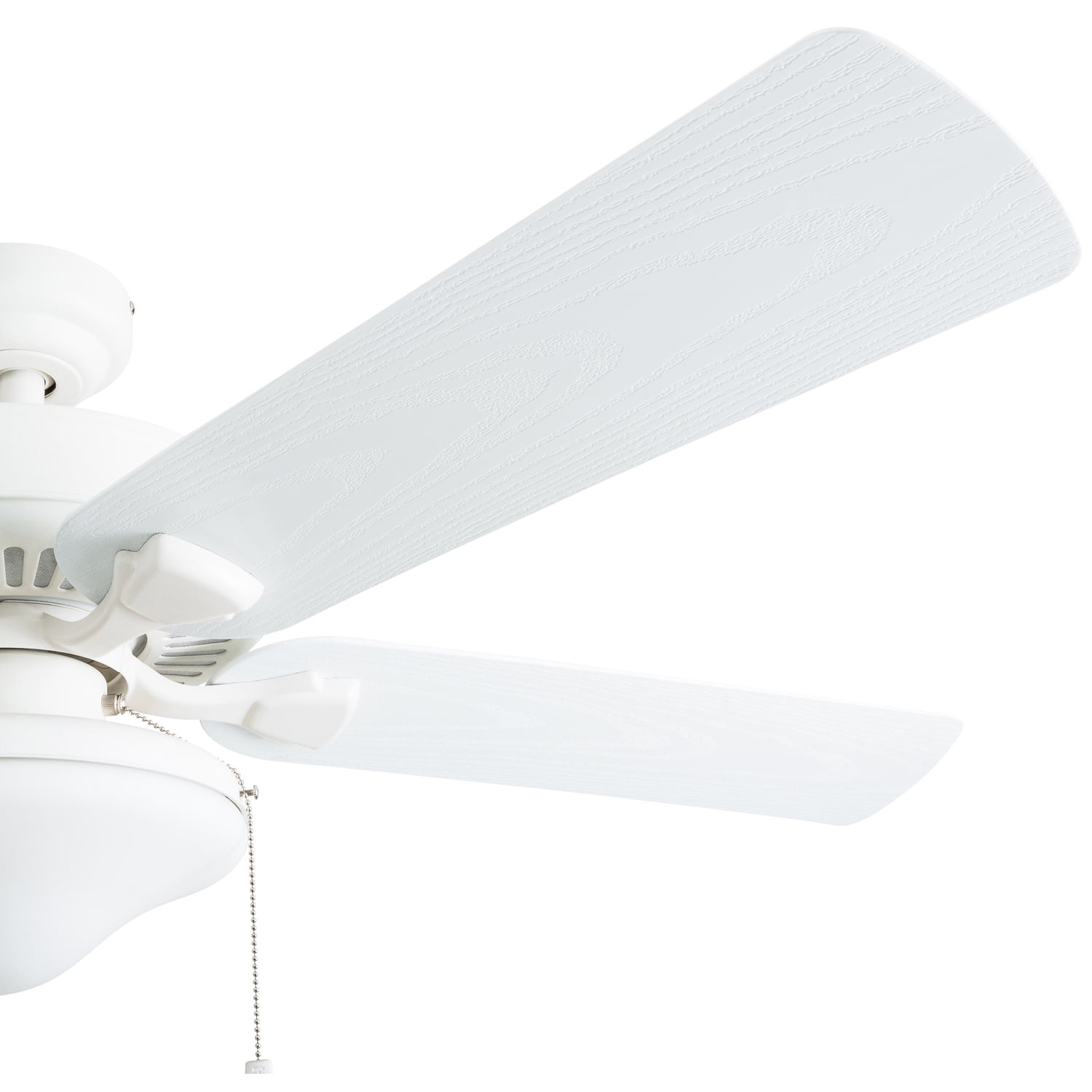 Honeywell Belmar 52" White Indoor/Outdoor Ceiling Fan with 5 Blades, Light Kit, Pull Chains & Reverse Airflow