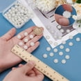 thumbnail image 3 of 100 PCS Rhinestone Pearl Buttons 0.45x0.47x0.2inch White Flat Back Floral Pearl Buttons Without Hole Plastic Buttons Rhinestone Buttons for DIY Scrapbooking Decoration, 3 of 9