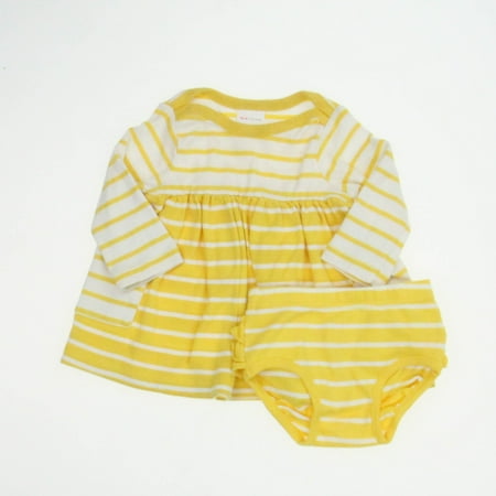 

Pre-owned Hanna Andersson Girls Yellow Stripe Dress size: 3-6 Months