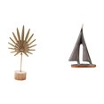 thumbnail image 1 of Escultura de hoja y estatua de , adorno de resina de madera y hierro, diseño artístico moderno, ideal para dormitorio, sala de estar, oficina, b, 1 of 8