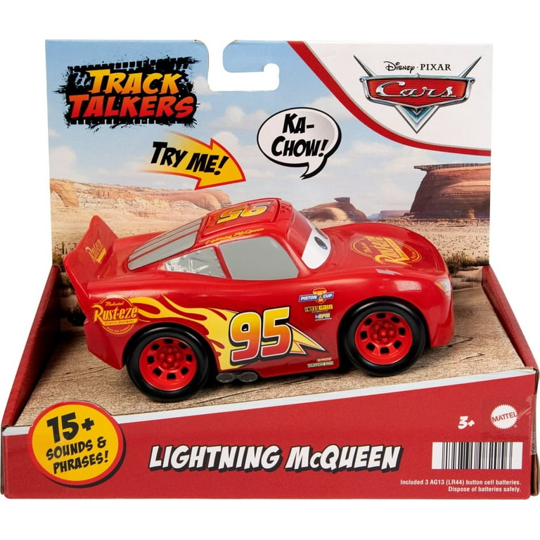 Disney and Pixar Cars Track Talkers Lightning McQueen Talking Toy Car, 5.5  inch Collectible