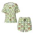 thumbnail image 4 of Picia Cute Chubby Frog Pajamas Sets for Women Soft Short-Sleeved Pjs with Lounge Shorts Two Piece Sleepwear-3X-Large, 4 of 9