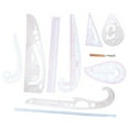 thumbnail image 1 of Weiweiguan 1 Set Multi-function Clothing Sample Cutting Ruler Clothing Proofing Ruler, 1 of 6