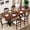 Brown, variant on Aphthongs 70.9 Inch Solid Wood Farmhouse Dining Table, 6FT Rectangular Kitchen Table for 4‑6 People, Faux Live Edge, Matte Waterproof Finish for Dining Room Living Room Home Office