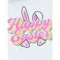 thumbnail image 6 of Bagilaanoe 2Pcs Toddler Baby Girl Easter Outfits Letter Rabbit Print Short Sleeve T-Shirts Tops + Flared Trousers 6M 12M 18M 24M 3T 4T Kids Long Pants Set, 6 of 8