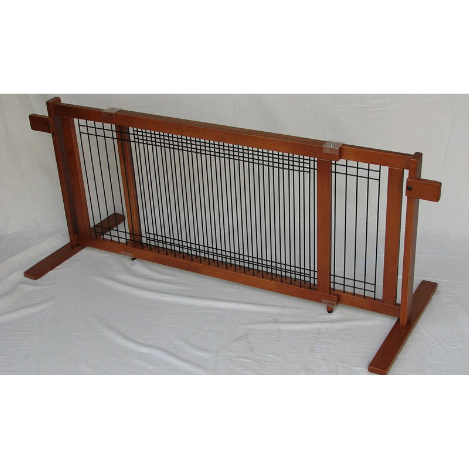 Crown Pet FreeStanding Low Height Wood Pet Gate with Security Arms