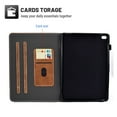 thumbnail image 4 of Dteck iPad 9.7 2017/2018 Case, iPad 6th Generation Case, iPad 5th Generation Case, iPad Air 2 Case, iPad Air Case, Slim Matte PU Leather Card Slots Wallet Case Multi-angle Standing Cover,Brown, 4 of 6