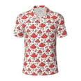 thumbnail image 2 of Daiia Amanita Red Mushroom Pattern Men’s Polo Shirts,Solid Deck Shirt,Classic Fit, Breathable Cotton Polo for Casual and Sport Wear-4X-Large, 2 of 7