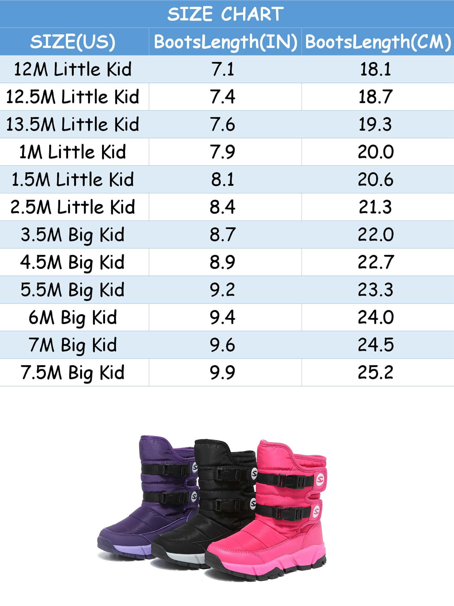 OwnShoe Kids Snow Boots Boys Girls 