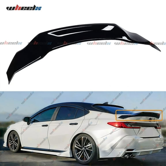 Rear Spoiler Compatible with 2025 Toyota Camry, R Style Trunk Exterior Tail Deck Lid Wing Duckbill Lip Splitter (Glossy Black)