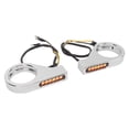 thumbnail image 1 of Fork Clamp Turn Signal Light LED Front Fork Indicators High Brightness Stability with Sleek for 39mm-41mm Forks, 1 of 7