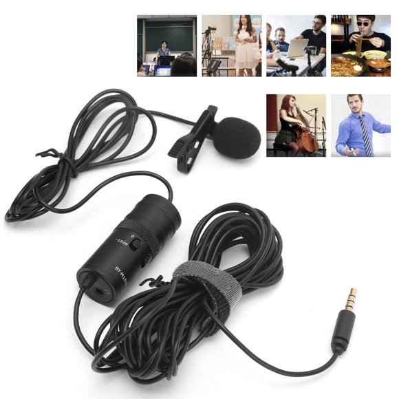 Portable Microphone, Tie Clip Microphone Universal Noise Reduction Comfortable High Fidelity High Density for Program Interviews