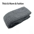 thumbnail image 3 of Ksopiavobs Women Extra Long Thigh High Socks Cotton Knit Warm Thick Tall Boot Stockings Leg Warmers, 3 of 6