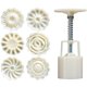 thumbnail image 2 of El juego de moldes para bombas de baño de 7 piezas incluye 1 pieza de prensa para bombas de baño y 6 piezas de sellos diferentes para hacer bombas de baño, kit de molde para pastel, 2 of 5