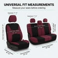 thumbnail image 6 of FH Group Universal Fit Flat Cloth Car Seat Covers, Full Set w/ Trimmable Rubber Floor Mats, 6 of 11