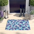 thumbnail image 2 of White and Blue Of Animal Print Flannel Non Slip Door Rugs,Washable Door Mats Indoor,Decorative Door Mats,Dirt-Resistant and Absorbent Doormat for Entrance,Bedroom,Kitchen,Bathroom,31.5x17in(80x43cm), 2 of 4