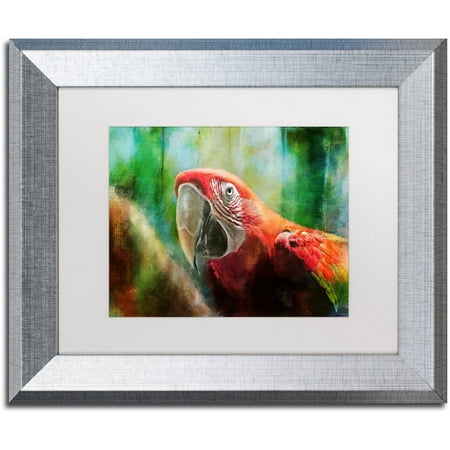 Green Macaws Framed Trademark Fine Art