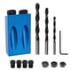 thumbnail image 1 of Guías de carpintería de madera Herramienta de ángulo de articulación Localizador de carpintería - 14 plantillas de orificios de bolsillo de 15 grados para carpintería Accesorio de orificio inclinado Brocas de 6/8/10 mm Plantilla de taladro de tornillo de clavija Kit de carpintería Carpinteros Rojo Verde MX-0129837FYD, 1 of 5