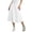White, variant on ZToonmas Girls' 5-15Y Solid Color A-Line Midi Skirt Elastic Waist Flared Skirt with Bow Kids' Casual and Sports Skirt