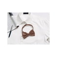 thumbnail image 5 of INSPIRE CHIC Accessoires de Nœud Papillon pour Hommes Sangle Ajustable Formel Uni Smoking Pré-Noué Café, 5 of 5