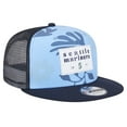 thumbnail image 3 of Men's New Era Navy Seattle Mariners Bikini Bottom Trucker 9FIFTY Snapback Hat, 3 of 6