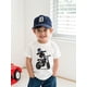 thumbnail image 1 of Young Boy Funny Motorcycle Printed Round Neck Short Sleeve T-Shirt, 1 of 6