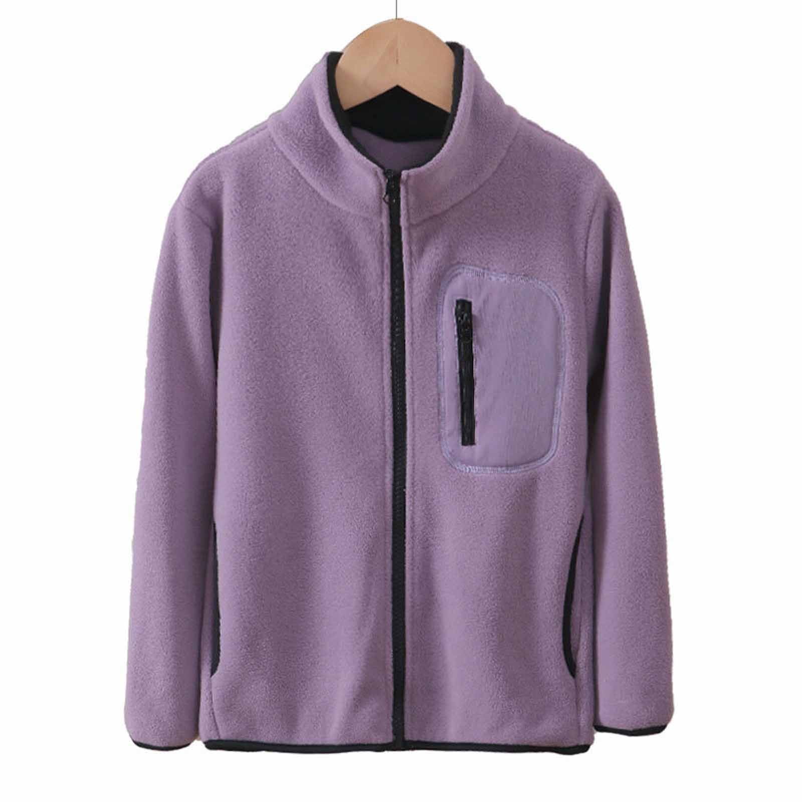 Purple fleece coat hotsell