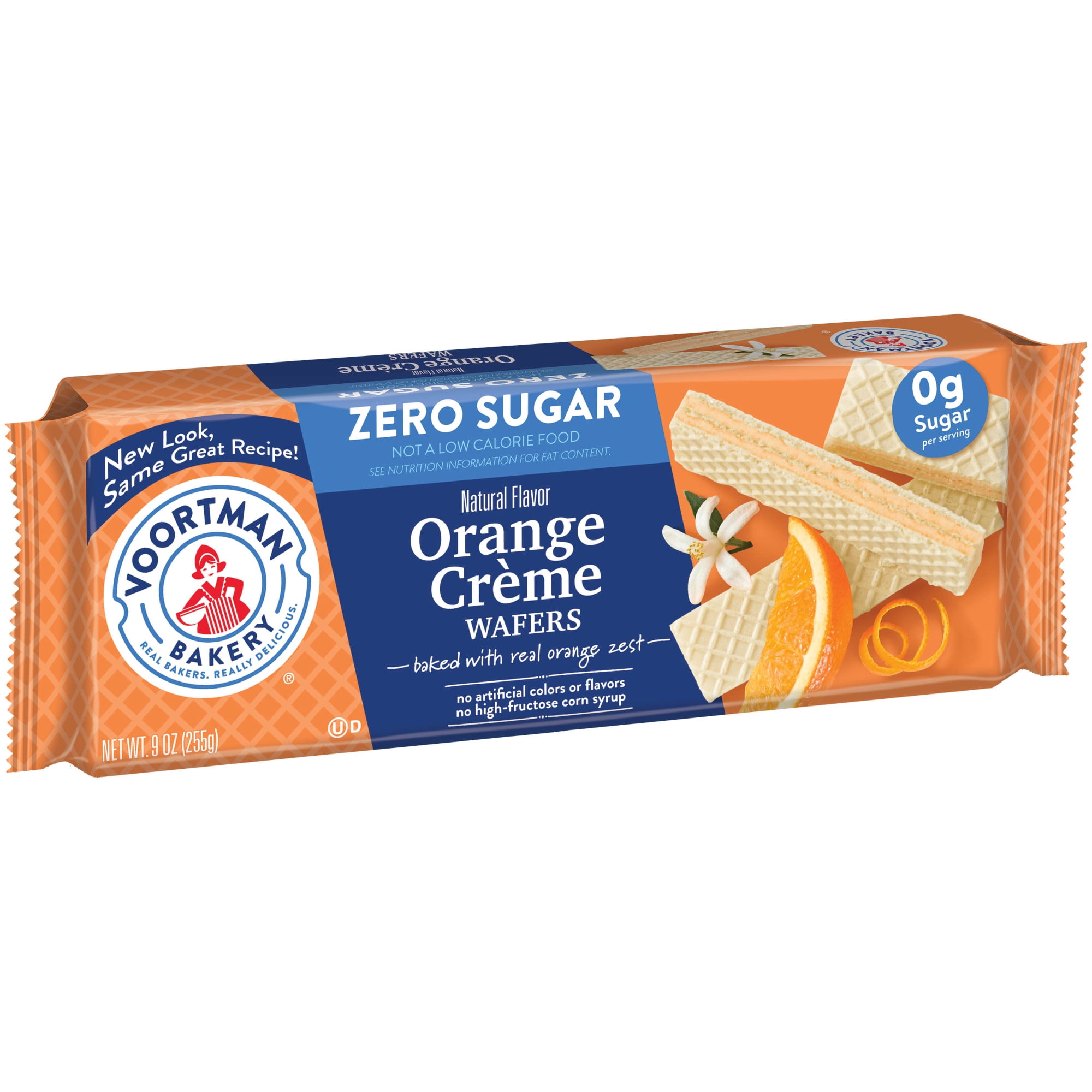 VOORTMAN Bakery Zero Sugar Orange Creme Wafer Cookies 9 oz