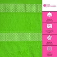 thumbnail image 3 of CASA COPENHAGEN Designed in Denmark 600 GSM 2 Large Bath Towels 2 Large Hand Towels 2 Washcloths, Super Soft Egyptian Cotton 6 Towels Set for Bathroom, Kitchen & Shower - Lime Green, 3 of 5