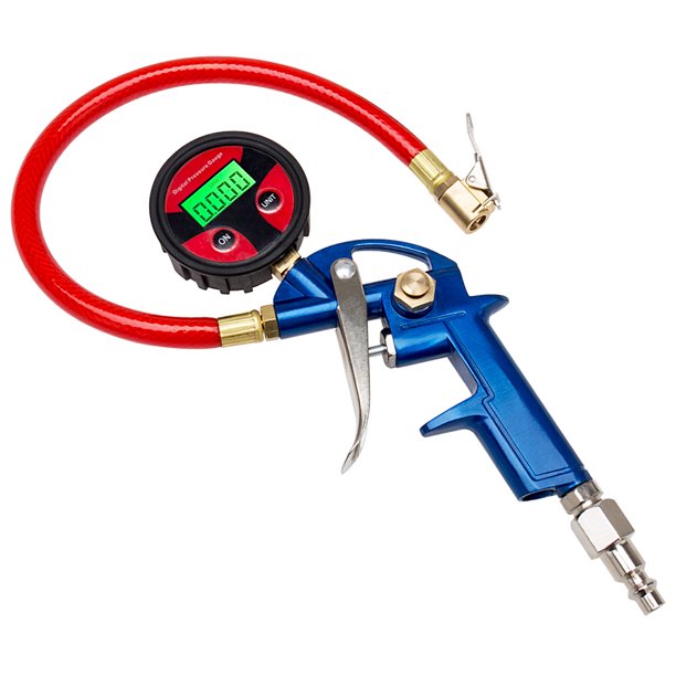 2.5" Air Tire Inflator w/High Accurate Digital LCD Pressure Gauge W