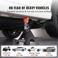 BENTISM Jack Stand 3T (6,000 lbs) Capacity Steel Adjustable 10.8in16.3in Low Profile Auto Car