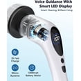 thumbnail image 3 of Electric Spin Scrubber, Cordless Voice Guidance Shower Scrubber with 9 Replaceable Heads, 3 Speeds LED Display Shower Cleaner Brush, Bathroom Scrubber with Adjustable & Detachable Long Handle, 3 of 7
