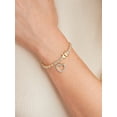 thumbnail image 3 of Forever Facets Women's 18K Yellow Gold Plated Diamond Heart Tennis Bracelet Adult, 3 of 6