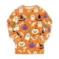 thumbnail image 7 of Futezty Girls Boys Halloween Pajamas Set Sleepwear Pumpkin Graphic Pjs Toddler Long Sleeve Jammies Kids Loungewear 2T-9T, 7 of 7