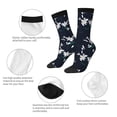 thumbnail image 3 of Susaid Lilies Flowers Print Men's Moisture Wicking Cushioned Crew Work Boot Socks Suitable for Size 36-45, 3 of 6