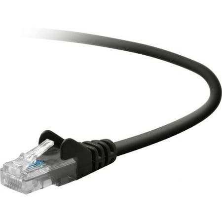 UPC: 0722868467350 | Belkin 50ft CAT5e Ethernet Patch Cable Snagless RJ45 M/M Black – patch cable – 50 ft – black