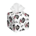 thumbnail image 1 of Saiise DOG IS WEARING PIRATE COSTUME Pattern Square Leather Tissue Box Cover for Home Office Car Table, PVC Waterproof Durable Stylish Design, 1 of 6