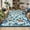 Tiger Blue, variant on Black Tiger Area Rug for Living Room 8x10 Washable Non-Slip Low Pile Carpet, Botanical Jungle Animal Print, Stain-Resistant Large Soft Foldable Floor Covering for Bedroom Office Nursery