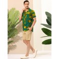thumbnail image 4 of Unique Bargains Men's Geometric Printed Short Sleeves Button Shirt, 4 of 6
