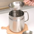 thumbnail image 3 of Casserole en Acier Inoxydable,Casseroles en Acier Inoxydable,Filtre à Huile Polyvalent de Grande Capacité en Acier Inoxydable 304 de 1500 ml,Contenant en Acier Inoxydable,Casserole de Filtration d'Huile en Acier Inoxydable,Casserole de Filtration d'Huile en Acier Inoxydable, 3 of 8