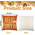 thumbnail image 2 of 4 Pack Fall Pillow Covers Decoration,18x18in Farmhouse Orange Maple Leaf Thanksgiving Throw Pillows Cushion Case Couch Decor for Autumn Home Outdoor Decorations, 2 of 6