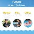 thumbnail image 3 of Funsicle 15ft Oasis Above Ground Metal Frame Swimming Pool, Includes FiltraBoost™ 1200S Pump with AutoSkimmer, Round, Age 6 & up, 3 of 11