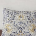 thumbnail image 4 of JERFIT 6-Piece Cotton Comforter Set, Farmhouse Style Floral Print Bedding Set with Comforter, Shams, Bed Skirt & Decorative Pillows, Full Size, Blue Yellow Botanical, OEKO-TEX Certified, 4 of 6