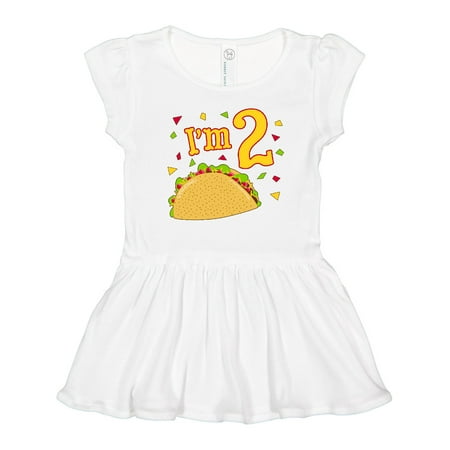 

Inktastic I m Two- Taco Birthday Party Gift Toddler Girl Dress