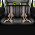 thumbnail image 4 of Red Rain Luxury Universal Leather Seat Cover Full Set Black Car Seat Cover Fashion (S-Black+Pink), 4 of 13