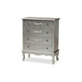 thumbnail image 2 of Baxton Studio Callen Classic and Traditional Silver Finished Wood 4-Drawer Storage Cabinet, 2 of 9