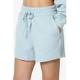 thumbnail image 6 of TheMogan Women's PLUS Cotton Terry Long Sleeve Oversized Top & Drawstring Shorts SET, 6 of 7