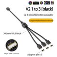 thumbnail image 3 of Disidente 1 divisor de ventilador de chasis ARGB de 30 cm a 2/3/4 para ventiladores de tira de luz (a 3) PC negro, 3 of 9