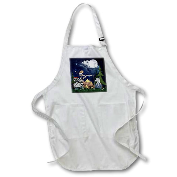 3drose Raccoon Squirrel And Opossum Camping With A Campfire And Marshmallows Full Length Apron 22 By 30 Inch Black With Pockets Walmart Com Walmart Com