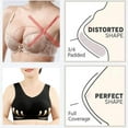 thumbnail image 7 of Bigersell Comfy Bras New Ladies Seamless Comfortable No Underwire Breathable Gathering Bra Woman Underwear Racerback Bra Style F-167 Black 3XL, 7 of 7